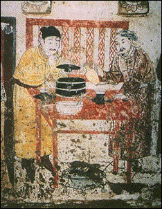 下八里村1號墓壁畫(huà)--點(diǎn)茶圖